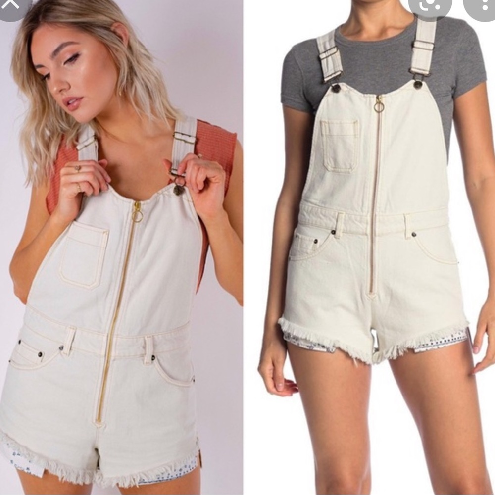 Free People Denim Overalls - Picture 2 of 7